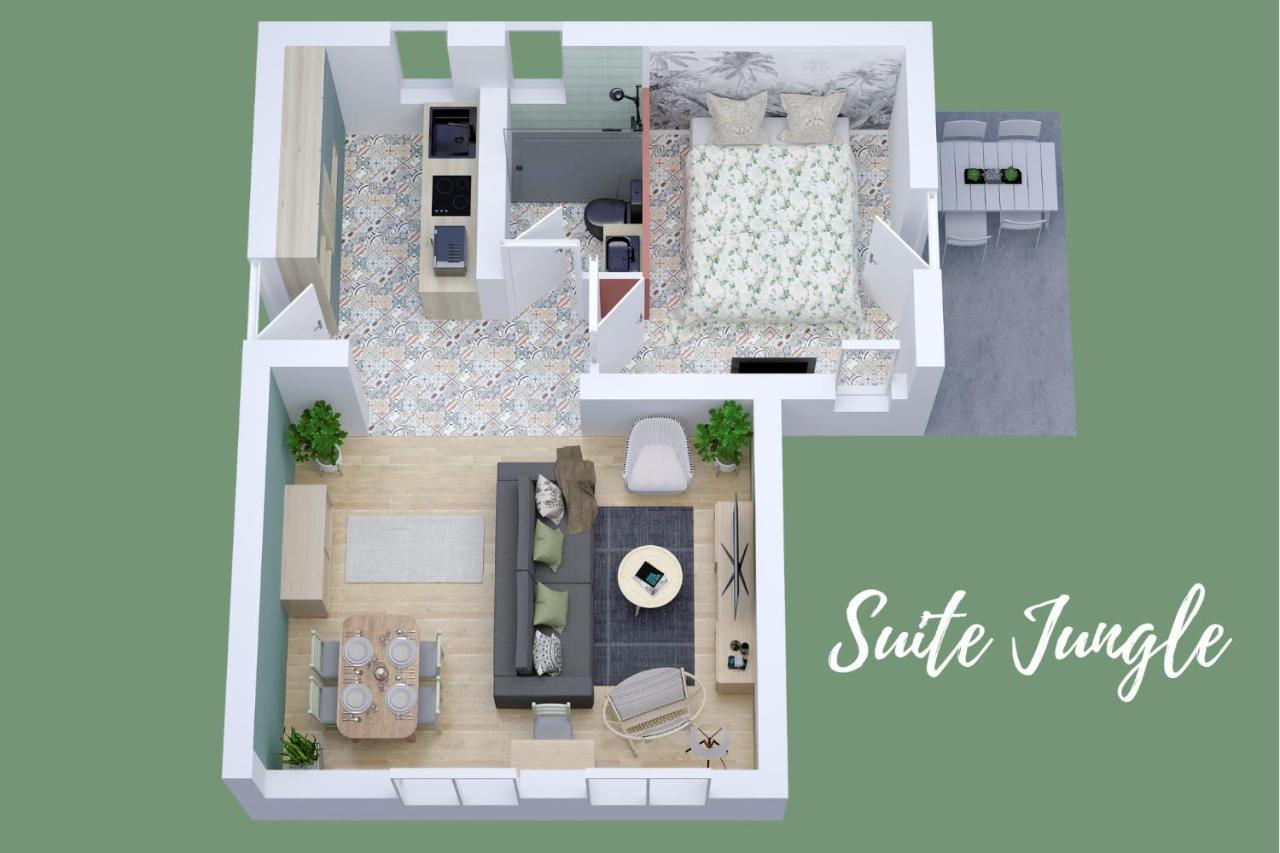 Suite Jungle - Jardin, Netflix Et Parking - Le Manoir Aux Pommes Orbec Bagian luar foto