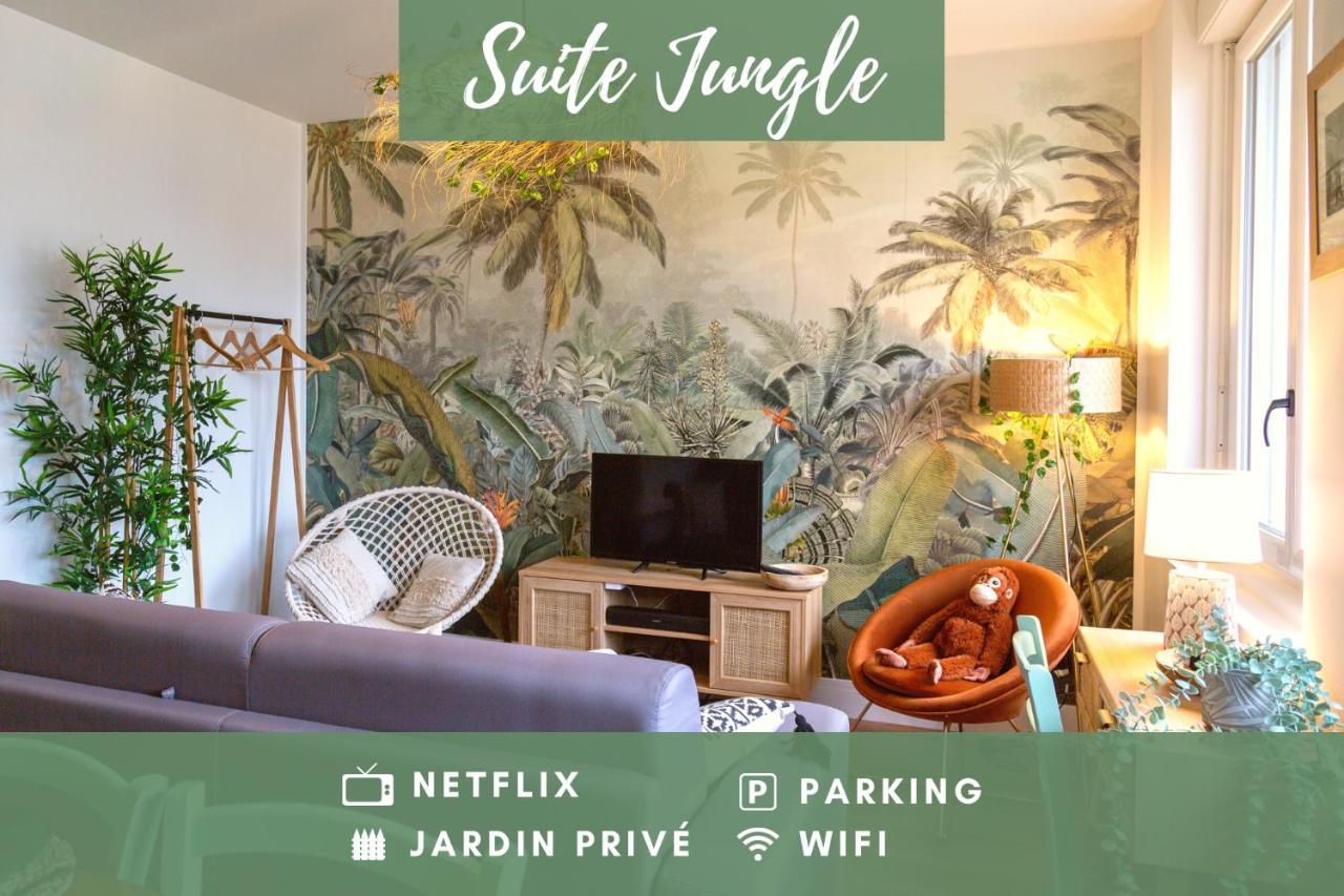 Suite Jungle - Jardin, Netflix Et Parking - Le Manoir Aux Pommes Orbec Bagian luar foto