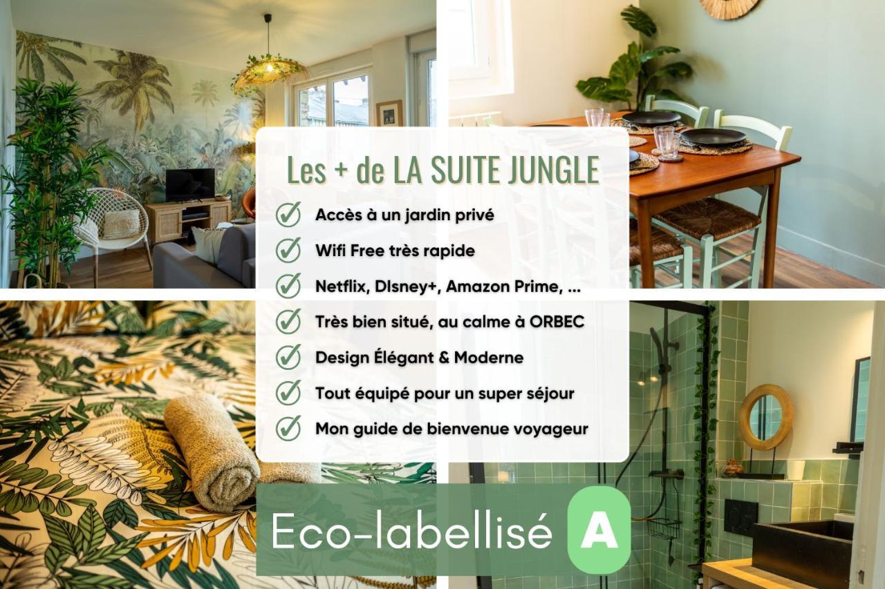 Suite Jungle - Jardin, Netflix Et Parking - Le Manoir Aux Pommes Orbec Bagian luar foto
